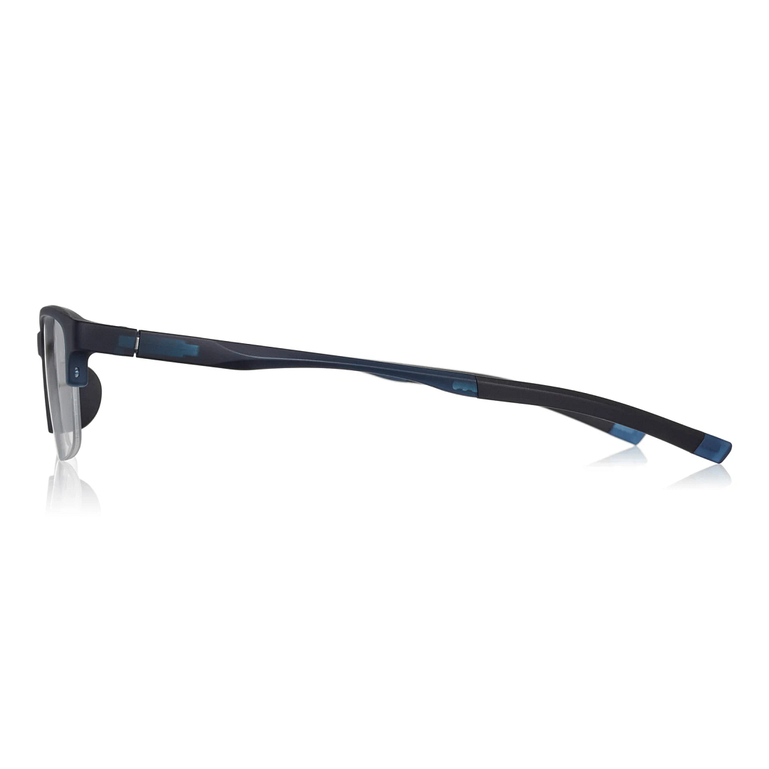 OWNDAYS | MOVE Matte Blue Half Rim Rectangle left side